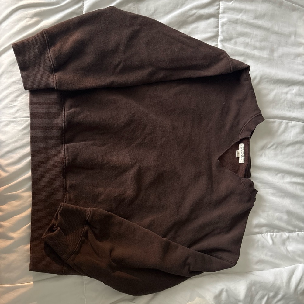 Aeropostale Chocolate Brown V-Neck Sweater